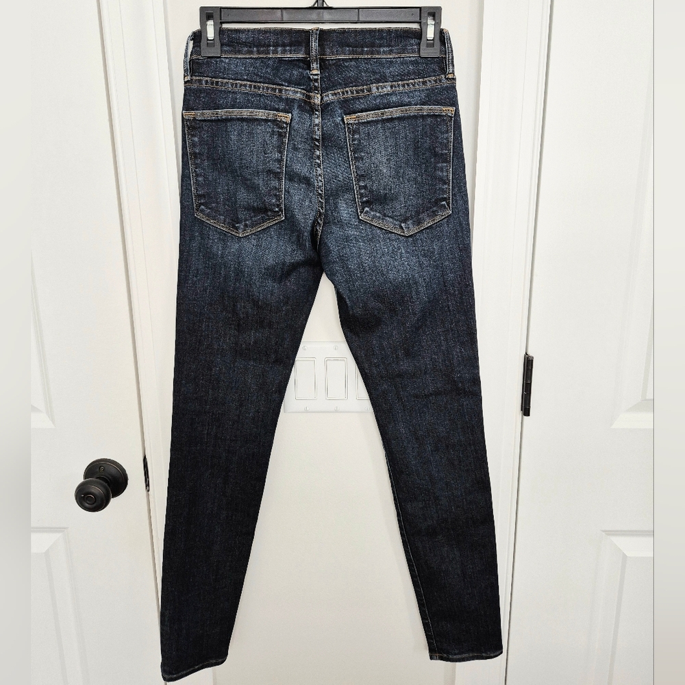 Frame Le High Harvard Dark Wash Skinny Jeans 70s Denim Gift Retro School Travel - Picture 14 of 15